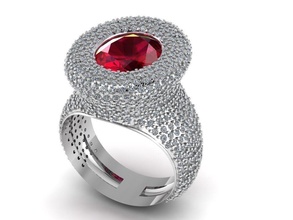 gemme bague 3d impression bijoux argent or bijou diamant imprimable mode prêt imprimer rubis émeraude saphir style anneaux 3d print model - Mito3D