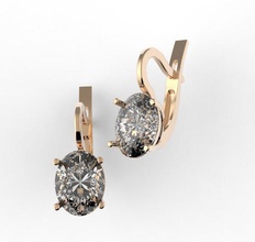 gemstone earrings jewelry platinum luxury shining gold silver gem brilliant elegant fashion earring sapphire classic sterling rhodium brillant ruby 3d print model - Mito3D