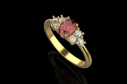 Edelstein Ring Juwel Gold Schmuck Silber druckbar Diamant Hochzeit Engagement brillant Sterling Platin Mode Weiß Schönheit Ringe 3d print model - Mito3D