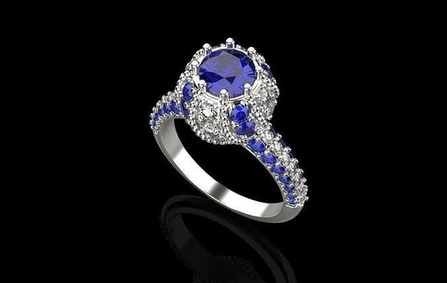 piedra preciosa anillo joya oro joyería plata imprimible diamante Boda compromiso brillante libra esterlina blanco enganchar Moda belleza anillos 3d print model - Mito3D
