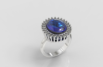 pietra preziosa squillare 1 oro gemma gemme diamante pietre preziose gioiello lapidra pearcut gioielleria prezioso diamanti brillante anelli ovale gioielli smeraldo 3d print model - Mito3D