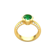 gemstone ring 3dm file bazel set stone 3d jewelry cad custom engagement rings fashion printable wedding stl 3d print model - Mito3D