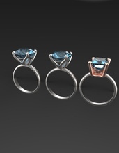 anel de pedra preciosa s jóias engagment anéis printable engagem da forma ouro casamento 3d print model - Mito3D