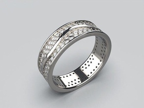 gemme courant bague r10 bijoux imprimable mariage diamant Collier brillant pendentif luxe engagement tiffany or argent saphir rubis platine anneaux 3d print model - Mito3D