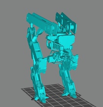 gen zero caminante tanque prototipo robot maquinaria tecnología cyborg mecánico futuro industria juegos juguetes tablero mesa 28 mm w40k minitatura 3d print model - Mito3D