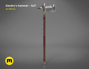 gendrys hammer - game thrones games-toys accessories cersei clegane cosplay costume dark emperor gameofthrones got guard movie qyburn real size weapon games toys other 3d print model - Mito3D