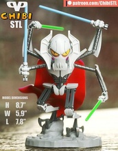 general grave chibi 3d impresión stl juegos juguetes 3d print model - Mito3D
