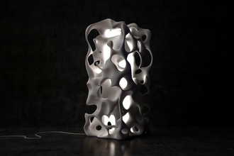 generativo design città labirinto lamp4 liquido lampada domestico illuminazione arredamento arte casa fluido acqua far cadere generativedesign 3d print model - Mito3D