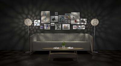 generative design voronoi sphere2 lamp cafe house art led lighting 3d print model - Mito3D