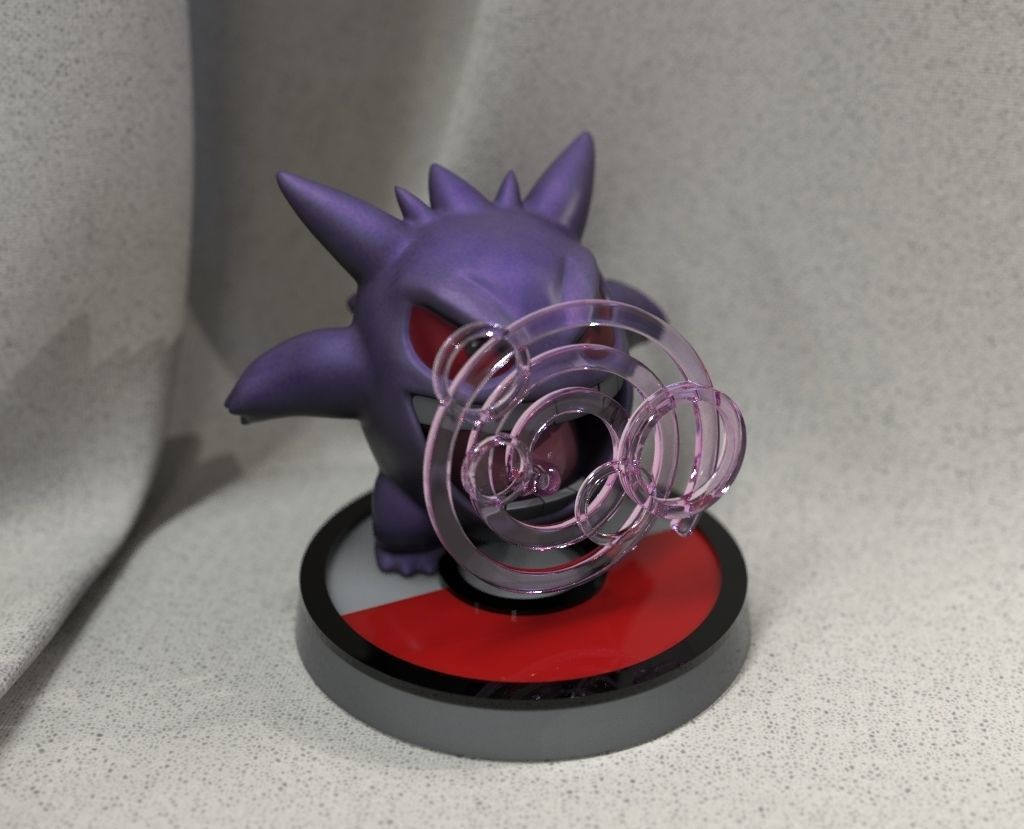 Shiny Gastly, Haunter, & Gengar models