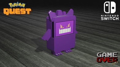gengar pokemon quest nintendo switch stand 3d print model game gameovergifts videogames pokemonquest nintendoswitch nintendoswitchstand switchstand pokemonswitch nerd accessories pokemonswitchstand character gifts gameoverjt videogaming games toys 3d print model - Mito3D