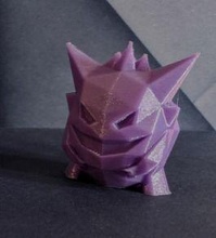 gengar poly pokemon lowpoly polygon diamond faceted cubism ash pikachu nintendo gameboy firstgen generation figure collection gift kids birthday pokeball games toys 3d print model - Mito3D