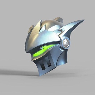 Genji königlich Ritter Overwatch 2 tragbar Helm Cosplay Maske Ninja Samurai mittelalterlich Tracer Rüstung Kostüm passen Hobby DIY 3d print model - Mito3D