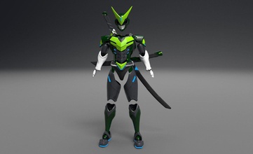 genji sentai armor genjisentai overwatch overwatchgenji 3dprint printable hobby diy 3d print model - Mito3D