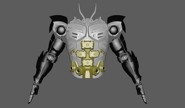 genes armadura puñetazo hombre onepunchman onepunch cyborg robot cibernético anime manga cosplay cosplayer héroe superhéroe cofre saitama pasatiempo bricolaje diy 3dprint 3d print model - Mito3D