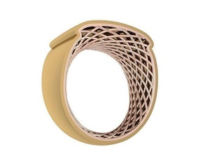 gens einfach netz ring schmuck gold silber druckbar diamant juwel hochzeit engagement mode halskette engagem schönheit kleidung saphir ringe 3d print model - Mito3D