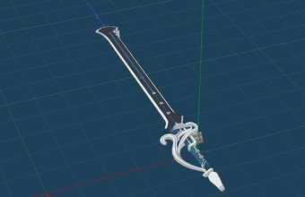genshin impacto afrouxado espada 3d jogos brinquedos borda impressão modelo acessórios 3d print model - Mito3D