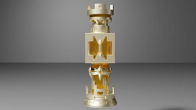 gnosi of zhongli genshin impatto geo 3d stampa pronto morax liyue scacchi pezzo torre arconte ornamento decorazione baal venti inazuma elemento giochi giocattoli gioco accessori 3d print model - Mito3D