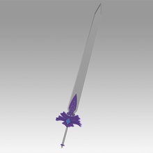 Genshin impacto Kaeya viajante Jean espada suporte réplica Keqing qiqi xingqiu legal aço cosplay passatempo faça 3d print model - Mito3D