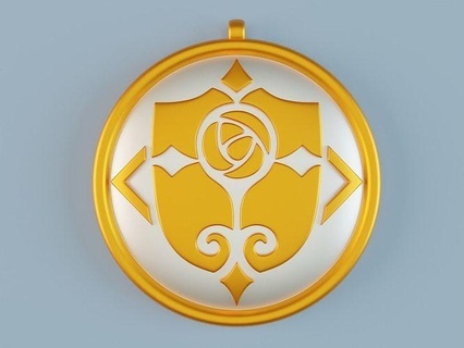 genshin impact noelle emblem pendant cosplay amulet geo logo 3d print accessories game toy jewerly mondstadt mihoyo games toys 3d print model - Mito3D