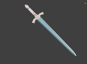 genk etki gümüş kılıç fantezi xiangling fishl beidou ningguang xingqiu diona oyunlar oyuncaklar oyun aksesuarlar 3d print model - Mito3D