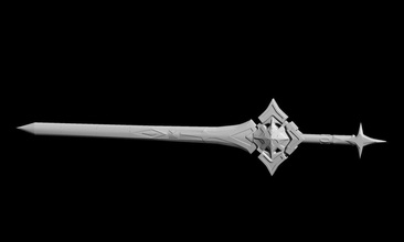 genshin impact sword of descension weapons tabibito traveler games toys game accessories 3d print model - Mito3D