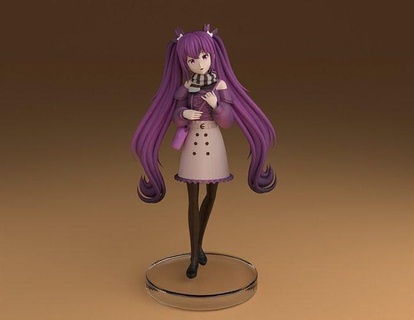 genshin keqing anime niña personaje juego juguete impacto 3d impresión 3dmodel juegos juguetes 3d print model - Mito3D