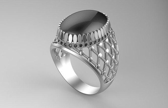 gentleman ring net jewellery rzrady rhino sterling silver gold jewelry rings 3d print model - Mito3D