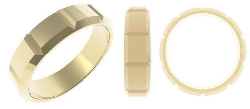 gents de 6mm large biseau bord l'anneau bijoux les anneaux gentsring beveledge weddingring classique 3d print model - Mito3D