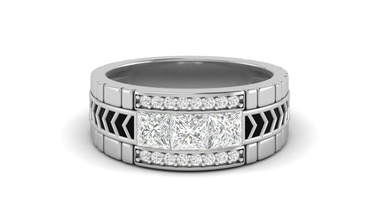 gents enamel ring 003 jewelry engagement platinum silver printable sterling gold fashion cnc diamond gem jewel rings signet men man 3d print model - Mito3D