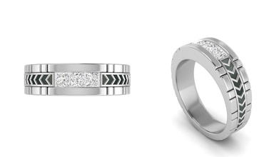 gents enamel ring 004 jewelry engagement platinum silver printable sterling gold fashion cnc diamond gem jewel rings signet men man 3d print model - Mito3D