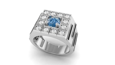 gents enamel ring 006 jewelry engagement platinum silver printable sterling gold fashion cnc diamond gem jewel rings signet men man 3d print model - Mito3D