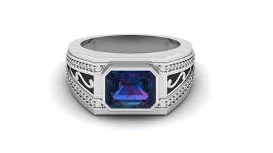 caballeros esmalte anillo 009 joyería joya compromiso platino plata imprimible libra esterlina oro Moda cnc diamante anillos sello hombres hombre 3d print model - Mito3D