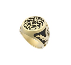 caballeros masón anillo anillos masonería barroco diseño 3ddesign 3d 3dp 3dprinting impresión joyería joya signetring sello gentsring 3d print model - Mito3D