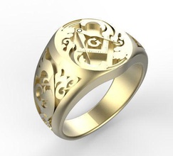 caballeros masones anillo anillos joyería joya sello 3d 3dp 3dprinting impresión diseño 3ddesign imprimible plata gentsring signetring clásico diseñador hombres 3d print model - Mito3D