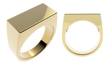 herren rechteck signet ring ringe herrenring siegelring rectangletopsignetring einfach klassisch schmuck hochzeitsring gold design 3ddesign 3d 3dp 3dprinting drucken druckbar silber 3d print model - Mito3D