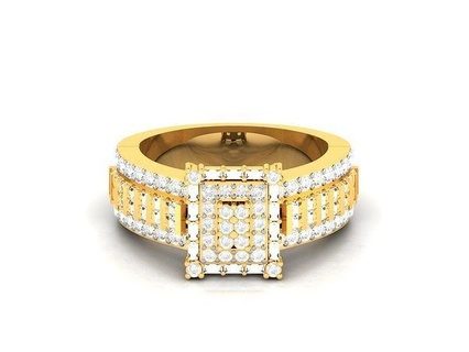 Herren Ring Ringe Diamant Schmuck Hochzeit Juwel Platin Sterling Engagement druckbar wertvoll Luxus Silber Gold unisex 3d print model - Mito3D