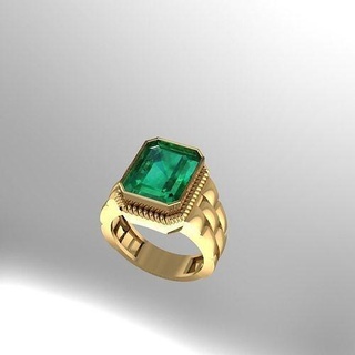 signori squillare Smeraldo verde calcolo gioielleria anelli stampabile 3dm stl design trend 22k 18k argento rolex oro moda 3d print model - Mito3D