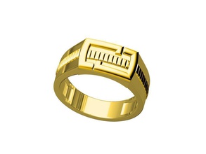Herren Ring Schmuck Gold druckbar Hochzeit Engagement Platin Weiß Sterling brillant Mode Schönheit Luxus metallisch Silber Saphir Ringe 3d print model - Mito3D