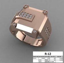 herren ring ringe solitär gold band juwel silber brillant druckbar diamant engagement schmuck sterling platin hochzeit bräutigam 3d print model - Mito3D