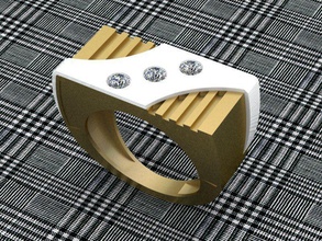gents ring fashion design sterling men jewelry rings 3d print model - Mito3D
