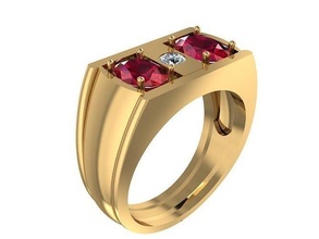 Herren Ring Silber Platin Schmuck Luxus brillant Diamant Gold Engagement Mode Schönheit Saphir Ringe Smaragd Rubin 3d print model - Mito3D