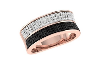 caballeros anillo oro imprimible joya plata anillos solitario banda brillante diamante compromiso joyería libra esterlina platino Boda novio pendientes 3d print model - Mito3D