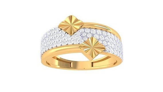 gents ring - 126 jewellery printable gem diamond gold platinum wedding engagement jewelry precious luxury groom rings male 3d print model - Mito3D