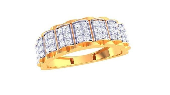 gents ring - 14 jewellery printable gem diamond gold platinum wedding engagement jewelry precious luxury groom rings male 3d print model - Mito3D