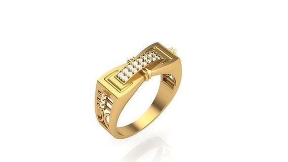 messieurs bague 15 bijoux imprimable gemme diamant or platine mariage engagement précieux luxe jeune marié anneaux Masculin 3d print model - Mito3D