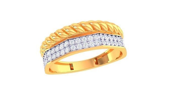 caballeros anillo 15 joyería imprimible joya diamante oro platino Boda compromiso precioso lujo novio anillos masculino 3d print model - Mito3D