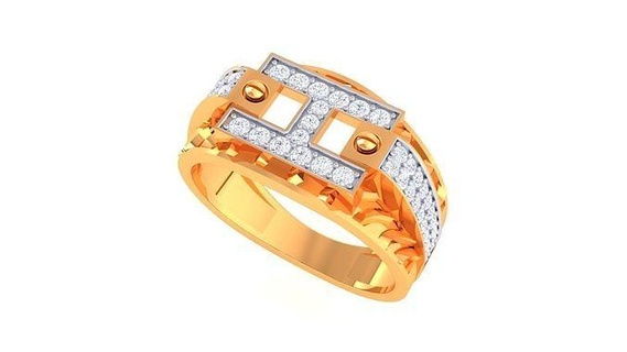 beyler yüzük 18 mücevher yazdırılabilir elmas altın platin düğün nişan takı değerli lüks damat yüzükler erkek 3d print model - Mito3D