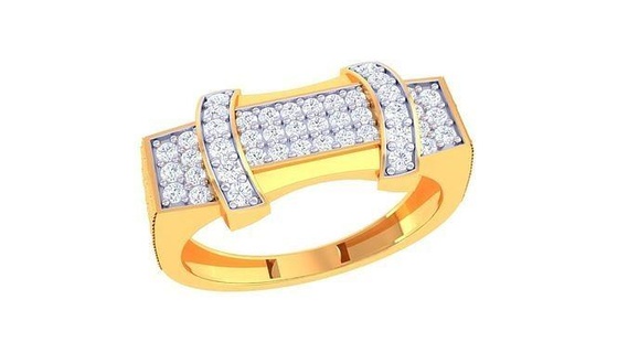 beyler yüzük 1 mücevher yazdırılabilir elmas altın platin düğün nişan takı değerli lüks damat yüzükler erkek 3d print model - Mito3D