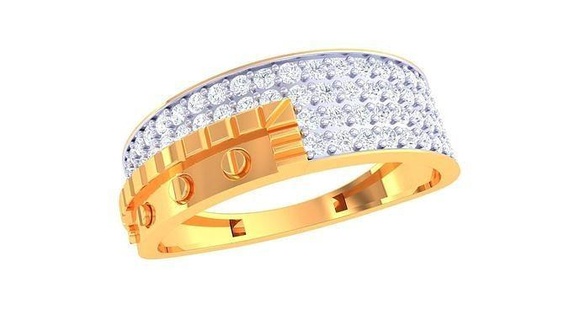 senhores anel 21 jóias imprimível gema diamante ouro platina Casamento noivado joalheria precioso luxo noivo argolas masculino 3d print model - Mito3D